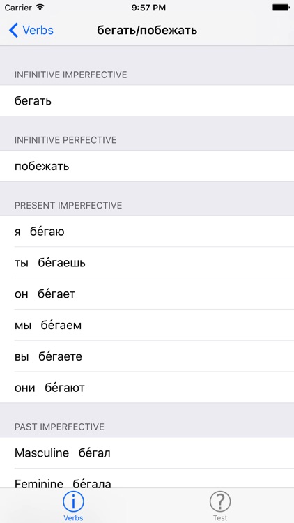 Russian Verbs