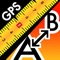 This application measures the shortest (air) distance from a point A to a point B using GPS with maximum available accuracy in yards, meters, kilometers and miles
