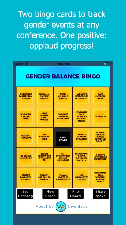 Gender Balance Bingo