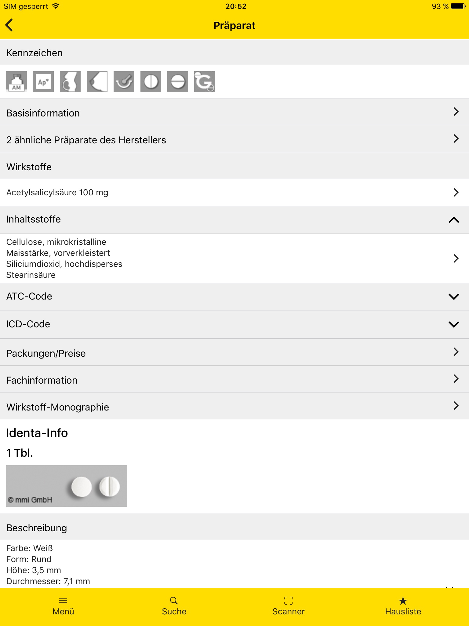 Gelbe Liste Pharmindex App screenshot 2