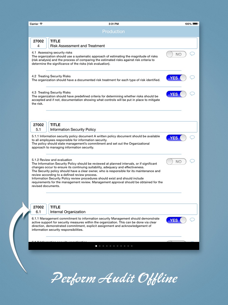 Nifty ISO 27002 Audit screenshot 4