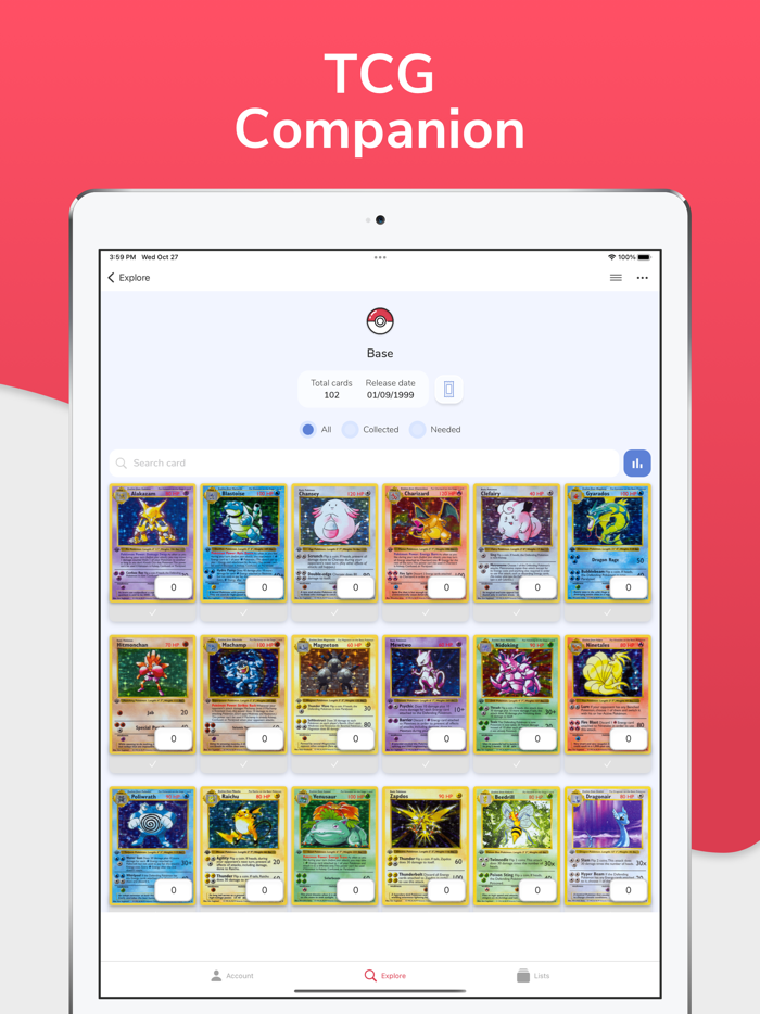 TCG Companion Card Tracker