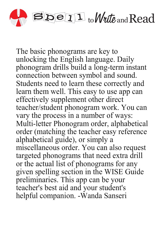 SWR SpellWriteRead Phonograms screenshot 3