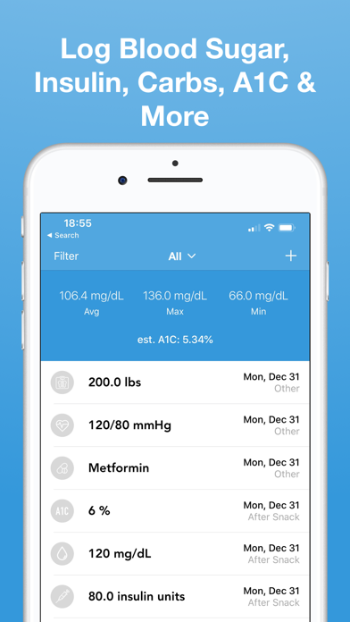 Glucose - Blood Sugar Tracker Screenshot