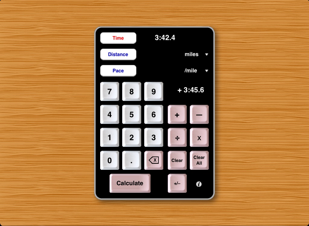 Athlete's Calculator for iPad screenshot 2