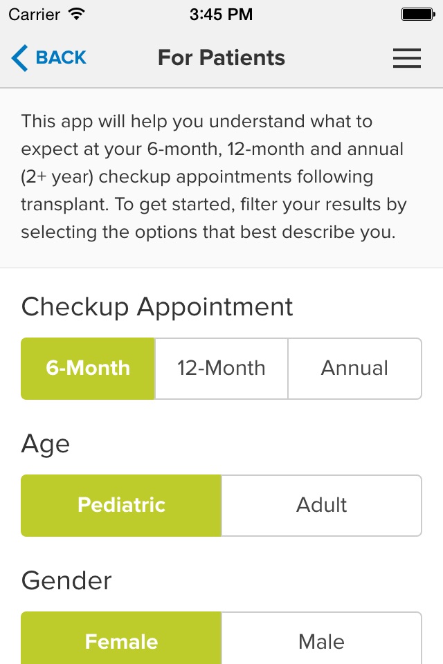 Transplant (HCT) Guidelines screenshot 2