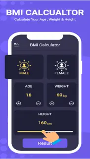bmi & ideal calculator iphone screenshot 1