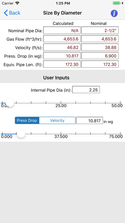 HVAC Pipe Sizer - Gas Low screenshot-7