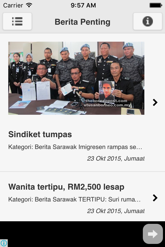 Utusan Borneo Online screenshot 2