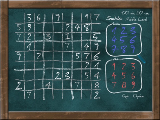 Sudoku on Chalkboard на iPad