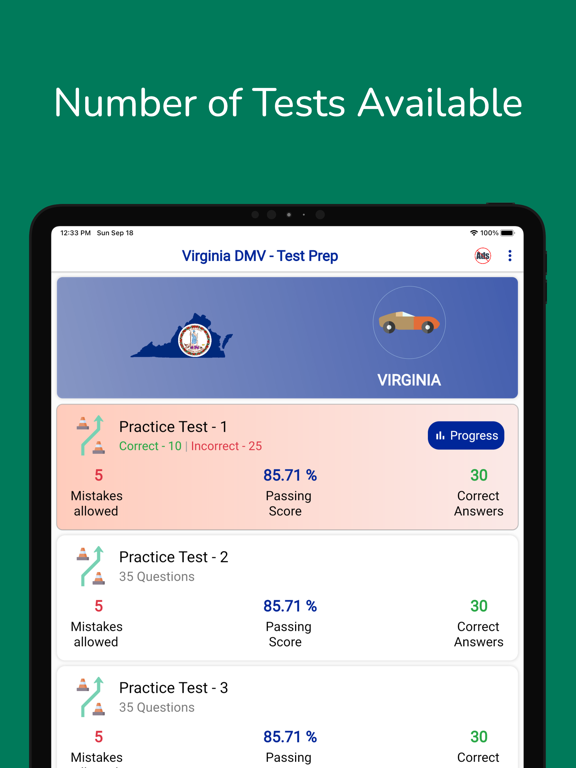 Virginia DMV Permit Practice screenshot 2