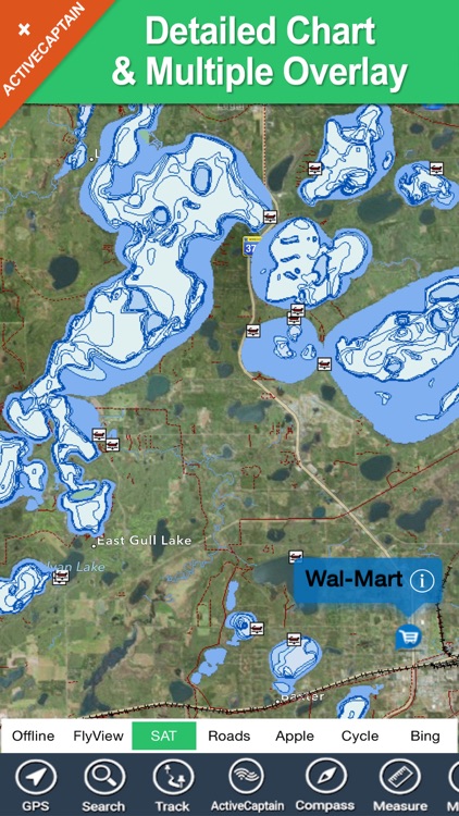 Gull Lake Depth Chart