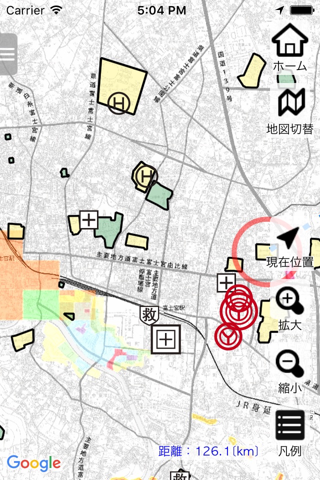 富士宮市防災マップ screenshot 2