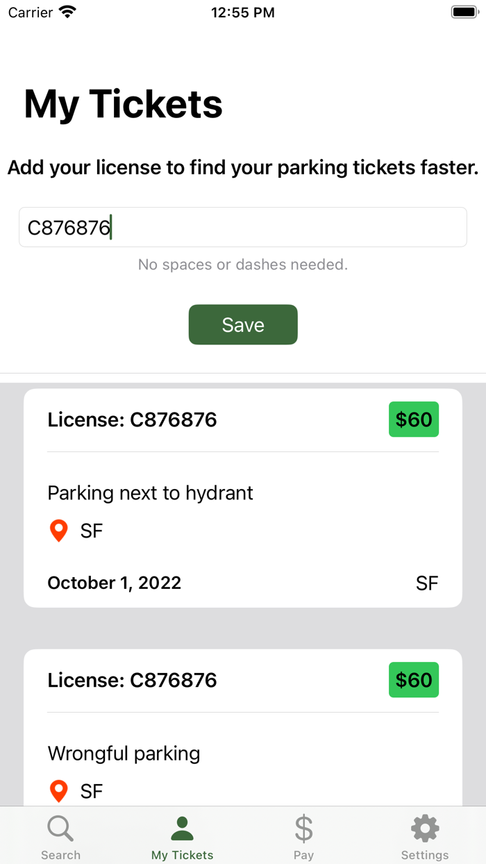 San Fransico Parking Tickets