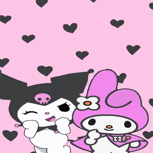 Kuromi cute black dark hello kitty my melody purple sanrio HD phone  wallpaper  Peakpx