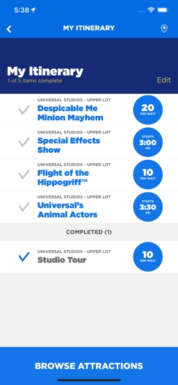 Universal Studios Hollywood™ app screenshot