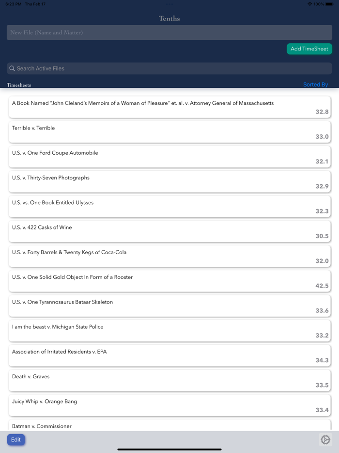 Tenths Billing  Time Tracker