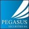 The application supports online trading via PEGASUS SECURITIES S