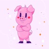 Animated Pink Pig Stickers