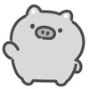 gray pig sticker