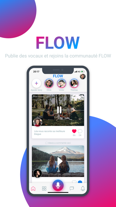 Screenshot #1 pour FLOW - Reseau Social Vocal