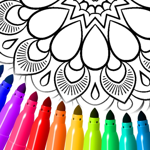 Mandala Coloring Pages Game Icon