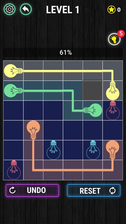 Lampu Neon: Line Puzzle