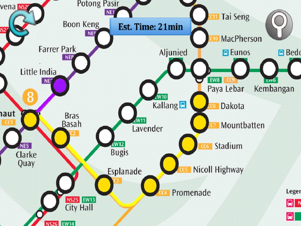 Singapore MRT Map Route screenshot 2