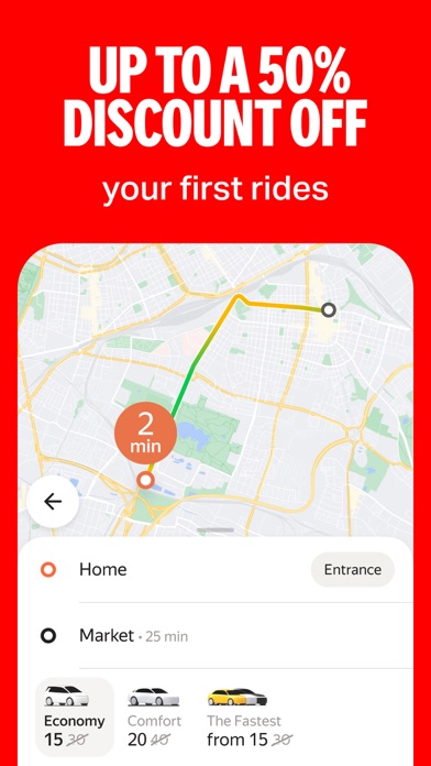 Yango taxi and delivery screenshot 2