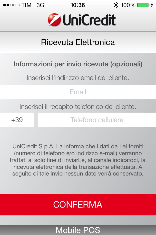 UniCredit Mobile POS screenshot 4