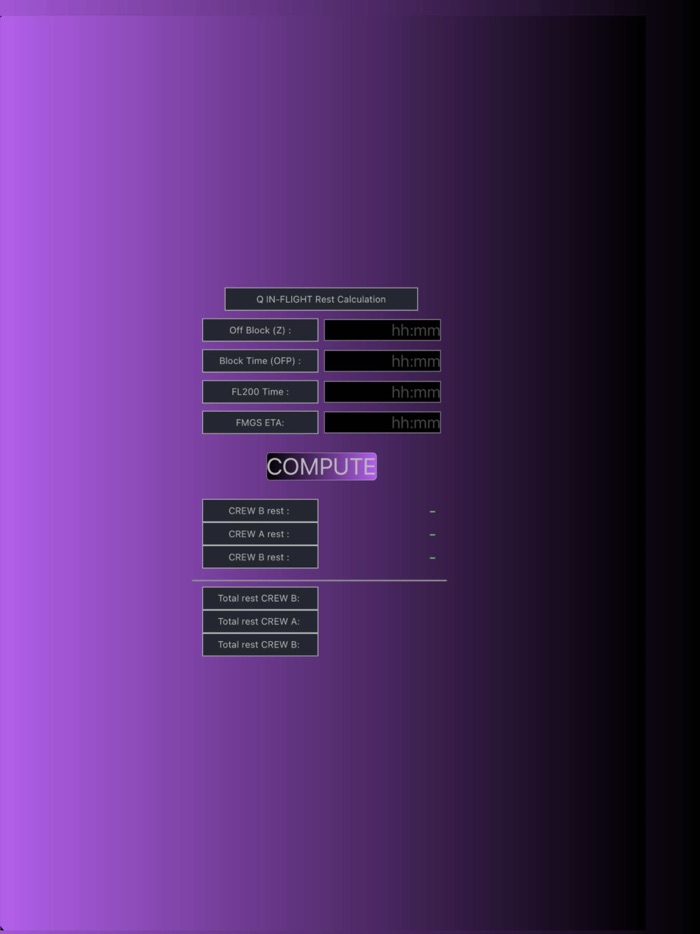 Airline Crew In-Flight Rest