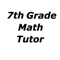 The 7th grade math tutor app has 7th grade math worksheets and math problems with math answers
