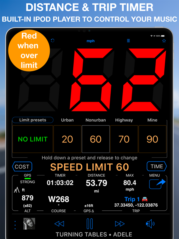 Speedometer 55 Start. GPS Box. screenshot 3