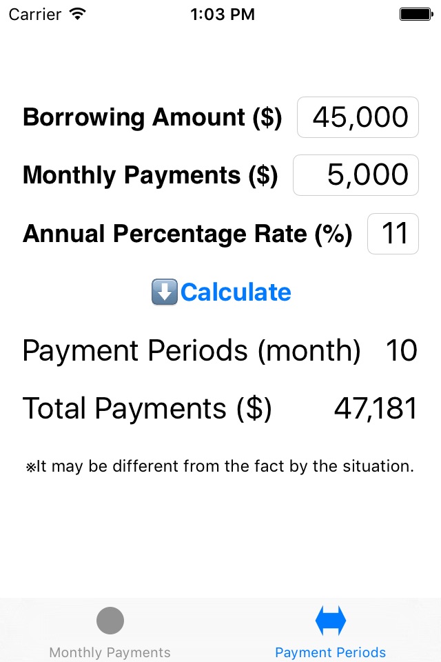 Simple-model Loan Calculator screenshot 3