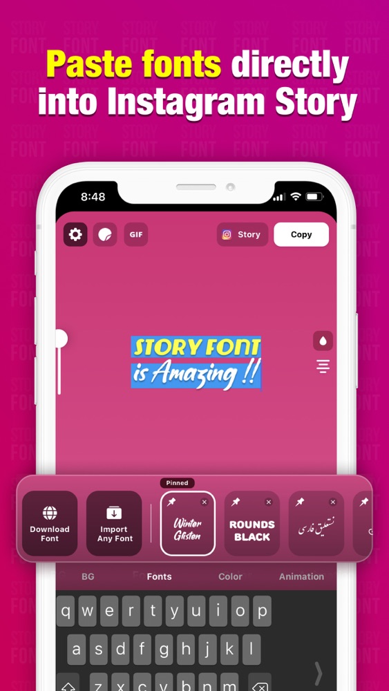 Ứng dụng font chữ cho Instagram Story (iPhone) - Tại sao phải sử dụng những font chữ tẻ nhạt trên Instagram Story? Tìm hiểu ứng dụng font chữ tuyệt vời mà iPhone đã cung cấp trong hình ảnh. Tạo ra những Instagram Story thu hút theo phong cách riêng của bạn với việc áp dụng những font chữ mới mẻ.