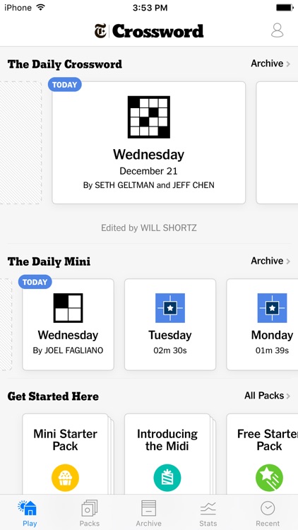 NYTimes Crossword - Daily Word Puzzle Game screenshot-0