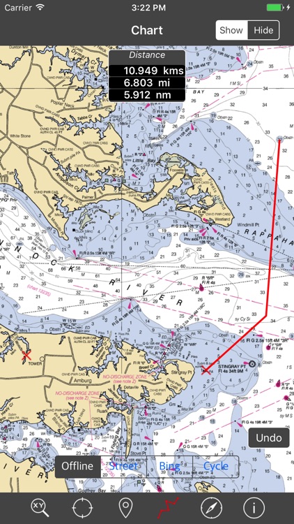 CHESAPEAKE & DELAWARE BAYS - RASTER NAUTICAL CHART