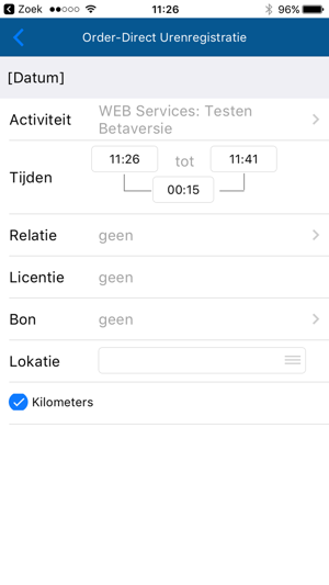 Urenregistratie Order-Direct