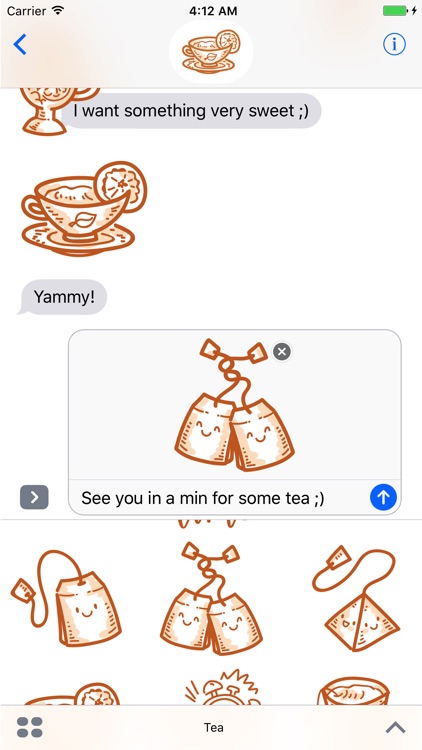 Tea time! iMessage stickers