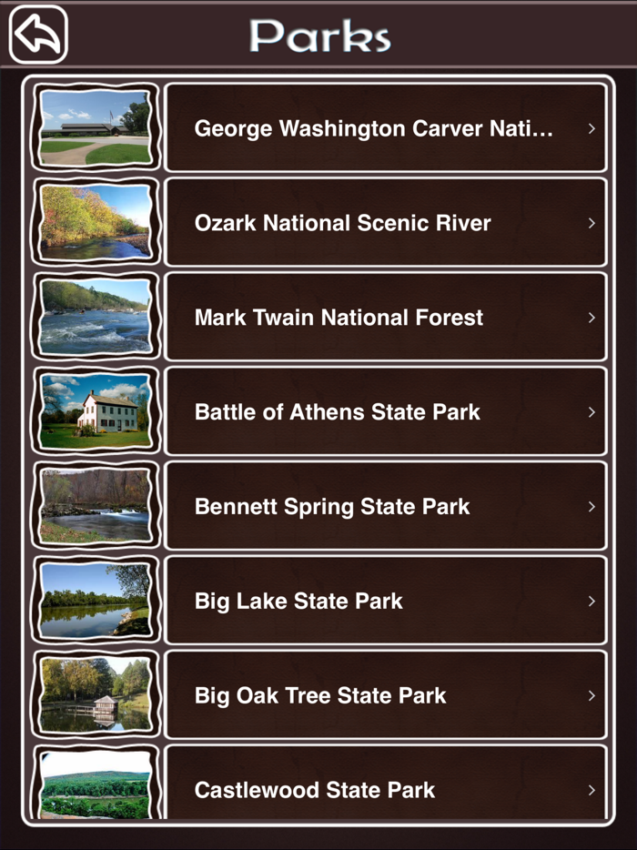 Missouri National  State Parks