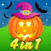 Four in One Halloween Activity games for Kids
