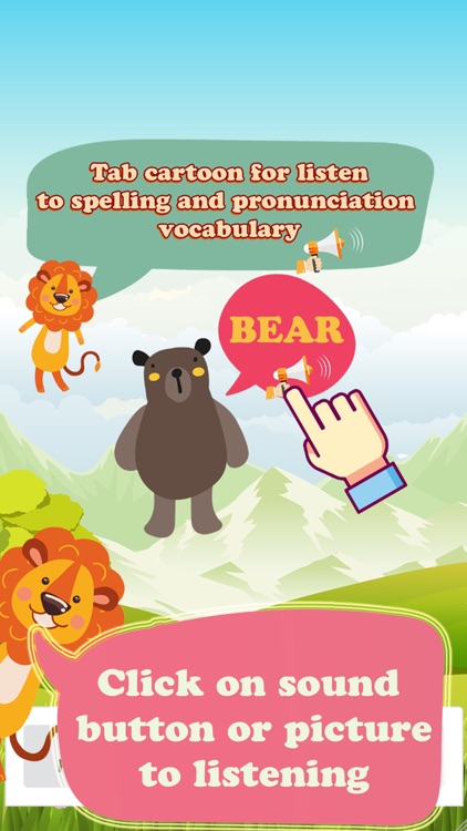 Learn Animals Vocabulary - Sound first words games