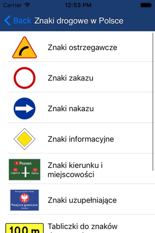 Znaki drogowe w Polsce screenshot 2