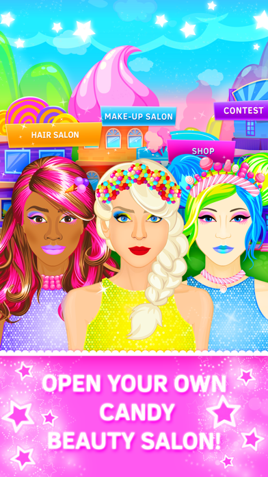 How to cancel & delete Candy Salon: Makeover Games for Girls from iphone & ipad 1