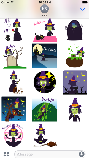 Animated Evil Green Witch Stickers Pack(圖2)-速報App