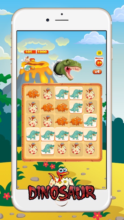 Dinosaur Games Puzzles : Dino Foods Match