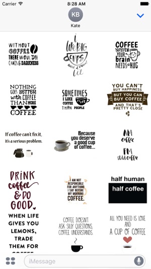 Morning Coffee Quotes Sticker Pack Emoji(圖2)-速報App