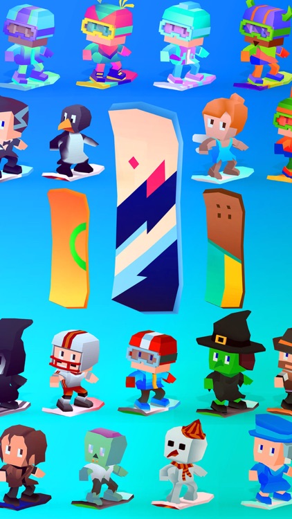 Blocky Snowboarding - Endless Arcade Runner screenshot-4