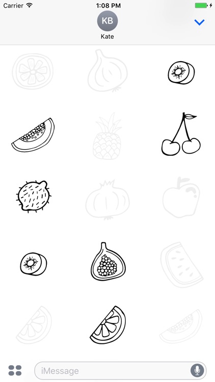 Animated Cute Fruit Stickers