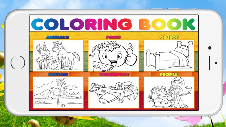 Food & Animal Coloring Pages - Easy Coloring Book